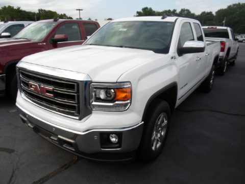 Summit White GMC Sierra 1500 SLT Double Cab 4x4.  Click to enlarge.