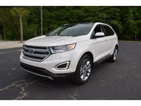 White Platinum Metallic Ford Edge Titanium.  Click to enlarge.