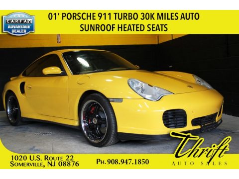 Speed Yellow Porsche 911 Turbo Coupe.  Click to enlarge.