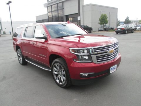 Crystal Red Tintcoat Chevrolet Suburban LTZ 4WD.  Click to enlarge.