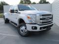 Front 3/4 View of 2016 Ford F350 Super Duty Platinum Crew Cab 4x4 DRW #2