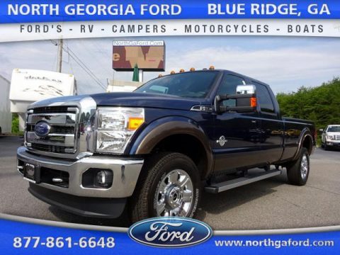 Blue Jeans Metallic Ford F350 Super Duty Lariat Crew Cab 4x4.  Click to enlarge.