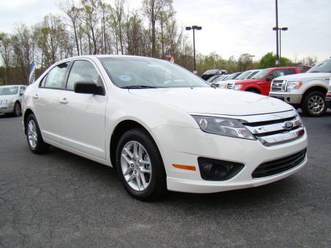 White Suede Ford Fusion S.  Click to enlarge.