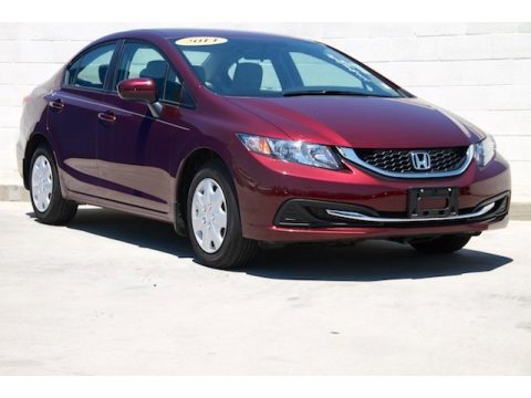 Crimson Pearl Honda Civic LX Sedan.  Click to enlarge.
