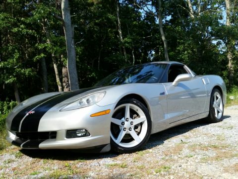Machine Silver Metallic Chevrolet Corvette Coupe.  Click to enlarge.