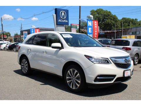 White Diamond Pearl Acura MDX SH-AWD Technology.  Click to enlarge.