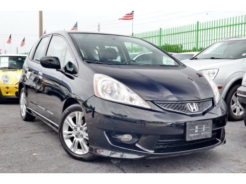 Crystal Black Pearl Honda Fit Sport.  Click to enlarge.
