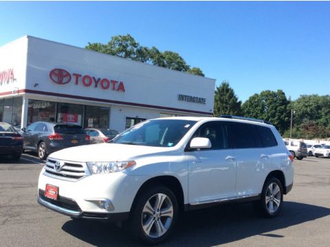 Blizzard White Pearl Toyota Highlander Limited 4WD.  Click to enlarge.