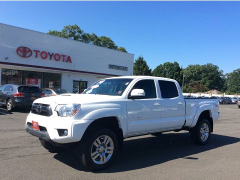 Super White Toyota Tacoma V6 SR5 Double Cab 4x4.  Click to enlarge.
