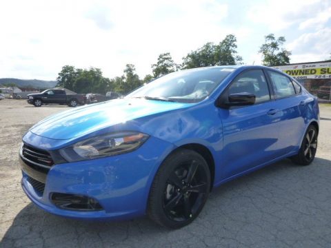Laser Blue Pearl Dodge Dart SXT Rallye Blacktop.  Click to enlarge.
