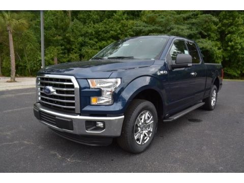 Blue Jeans Metallic Ford F150 XLT SuperCab.  Click to enlarge.