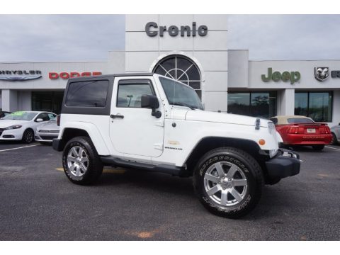 Bright White Jeep Wrangler Sahara 4x4.  Click to enlarge.