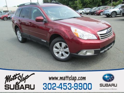 Ruby Red Pearl Subaru Outback 2.5i Premium.  Click to enlarge.