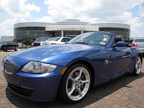 Montego Blue Metallic BMW Z4 3.0si Roadster.  Click to enlarge.