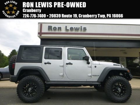 Bright Silver Metallic Jeep Wrangler Unlimited Rubicon 4x4.  Click to enlarge.