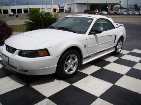 Oxford White Ford Mustang V6 Convertible.  Click to enlarge.