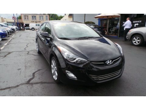 Black Noir Pearl Hyundai Elantra Limited.  Click to enlarge.
