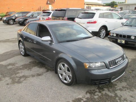 Dolphin Grey Metallic Audi S4 4.2 quattro Sedan.  Click to enlarge.