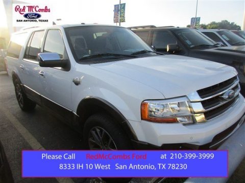 White Platinum Metallic Tri-Coat Ford Expedition EL King Ranch.  Click to enlarge.