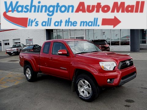 Barcelona Red Metallic Toyota Tacoma V6 TRD Sport Access Cab 4x4. Click to enlarge. Barcelona Red Metallic Toyota Tacoma V6 TRD Sport Access Cab 4x4. Click to enlarge.