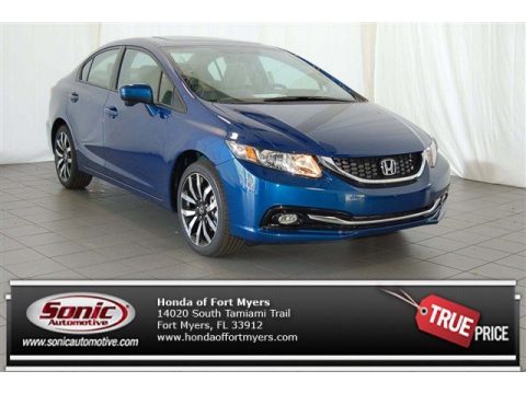 Dyno Blue Pearl Honda Civic EX-L Sedan.  Click to enlarge.