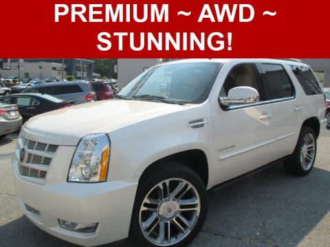 White Diamond Tricoat Cadillac Escalade Premium AWD.  Click to enlarge.