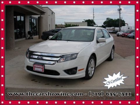 White Platinum Tri-Coat Ford Fusion SEL.  Click to enlarge.