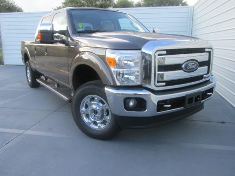 Caribou Metallic Ford F250 Super Duty Lariat Crew Cab 4x4.  Click to enlarge.