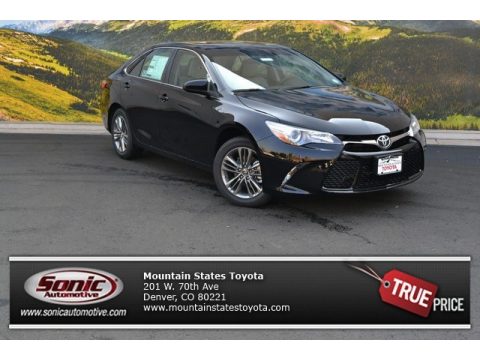 Midnight Black Metallic Toyota Camry SE.  Click to enlarge.