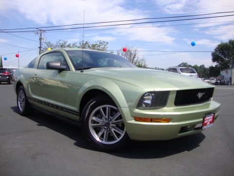 Legend Lime Metallic Ford Mustang V6 Deluxe Coupe.  Click to enlarge.