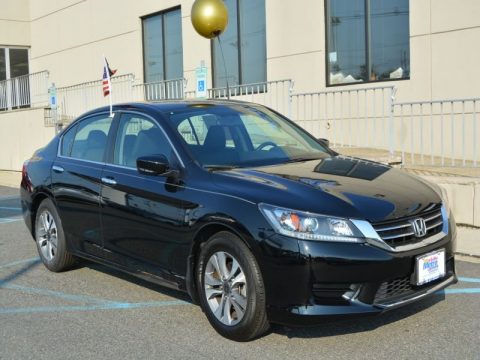 Crystal Black Pearl Honda Accord LX Sedan.  Click to enlarge.