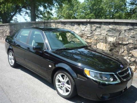 Jet Black Metallic Saab 9-5 2.3T Sedan.  Click to enlarge.