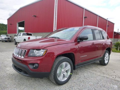 Deep Cherry Red Crystal Pearl Jeep Compass Sport 4x4.  Click to enlarge.