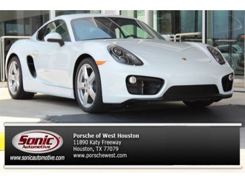 White Porsche Cayman .  Click to enlarge.