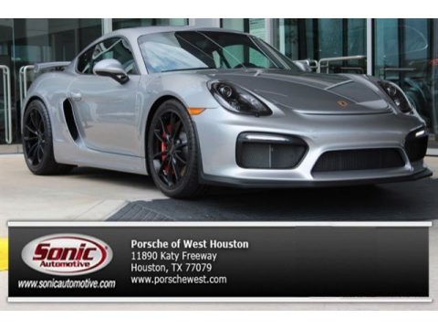 Rhodium Silver Metallic Porsche Cayman GT4.  Click to enlarge.