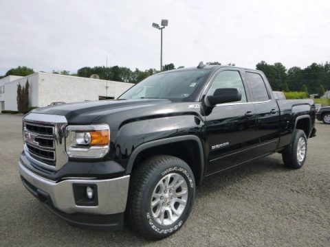 Onyx Black GMC Sierra 1500 SLE Double Cab 4x4.  Click to enlarge.