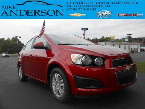 Crystal Red Tintcoat Chevrolet Sonic LT Sedan.  Click to enlarge.