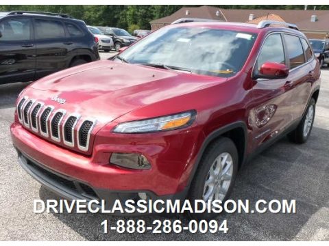 Deep Cherry Red Crystal Pearl Jeep Cherokee Latitude.  Click to enlarge.