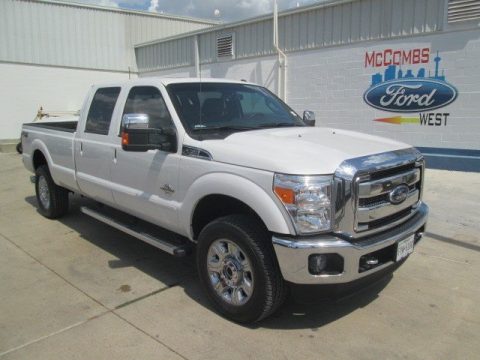 Oxford White Ford F350 Super Duty Lariat Crew Cab 4x4.  Click to enlarge.