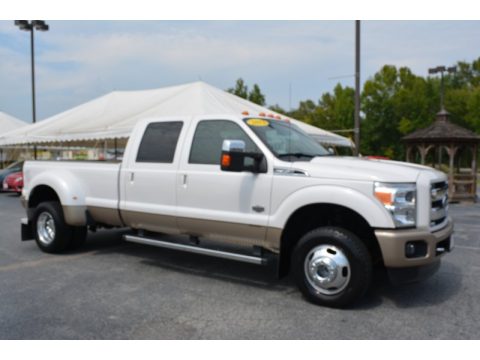 Oxford White Ford F350 Super Duty King Ranch Crew Cab 4x4 Dually.  Click to enlarge.