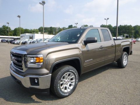 Bronze Alloy Metallic GMC Sierra 1500 SLE Double Cab 4x4.  Click to enlarge.