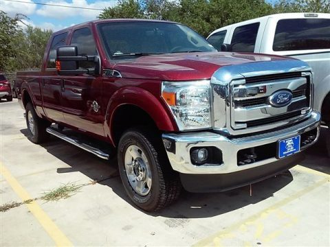 Ruby Red Ford F250 Super Duty XLT Crew Cab 4x4.  Click to enlarge.