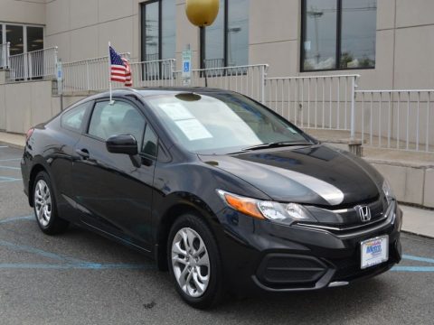 Crystal Black Pearl Honda Civic LX Coupe.  Click to enlarge.