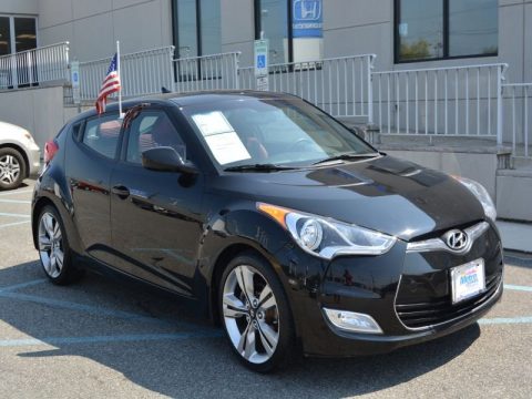 Ultra Black Hyundai Veloster .  Click to enlarge.