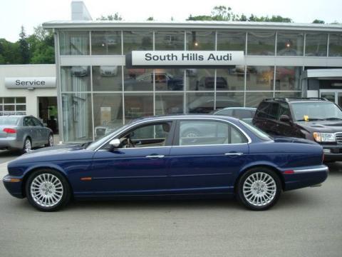 Pacific Blue Metallic Jaguar XJ Vanden Plas.  Click to enlarge.