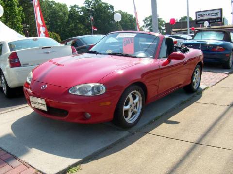 Classic Red Mazda MX-5 Miata Roadster.  Click to enlarge.