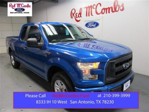 Blue Flame Metallic Ford F150 XL SuperCab.  Click to enlarge.