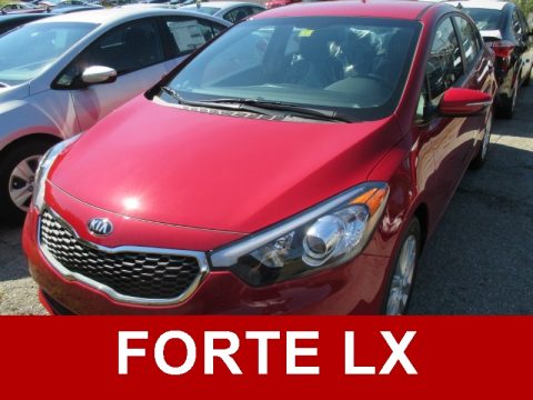 Crimson Red Kia Forte LX Sedan.  Click to enlarge.
