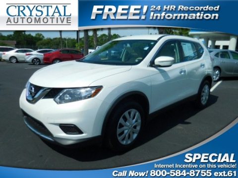 Moonlight White Nissan Rogue SL.  Click to enlarge.