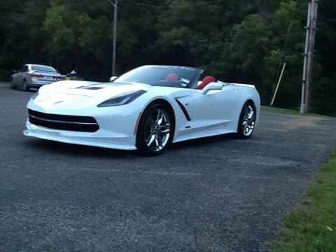 Arctic White Chevrolet Corvette Stingray Convertible Z51.  Click to enlarge.